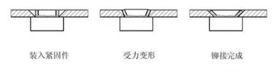 涨铆螺母压接过程 