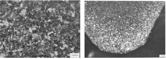 图11-148 断裂螺栓心部金相组织图11-149 断裂螺栓牙顶金相组织