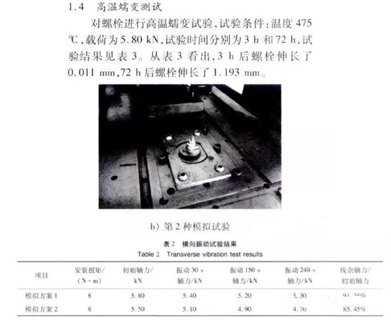 螺栓横向振动结果