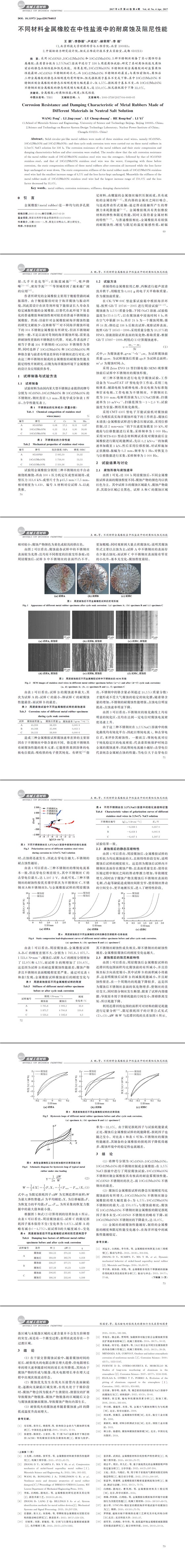 金属橡胶中性盐雾耐腐蚀