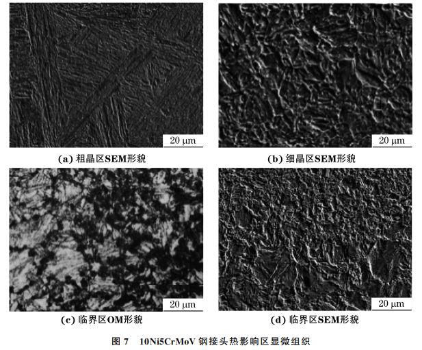 图７１０Ni５CrMoV钢接头热影响区显微组织